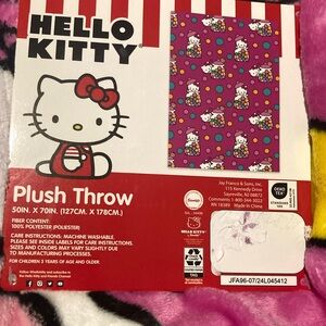 Hello Kitty Bubblegum Plush Throw